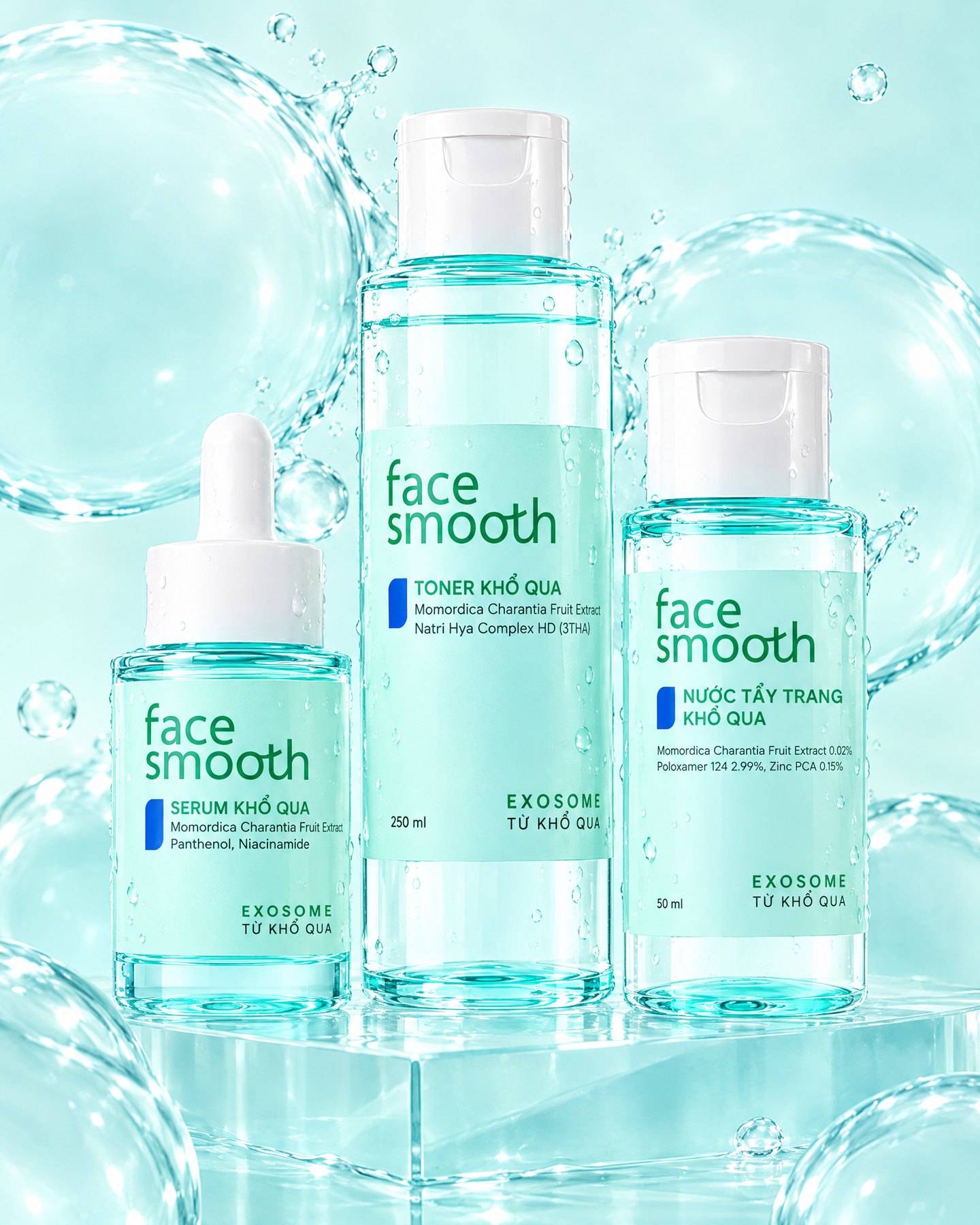 Bộ 3 món Gel, Serum, Toner